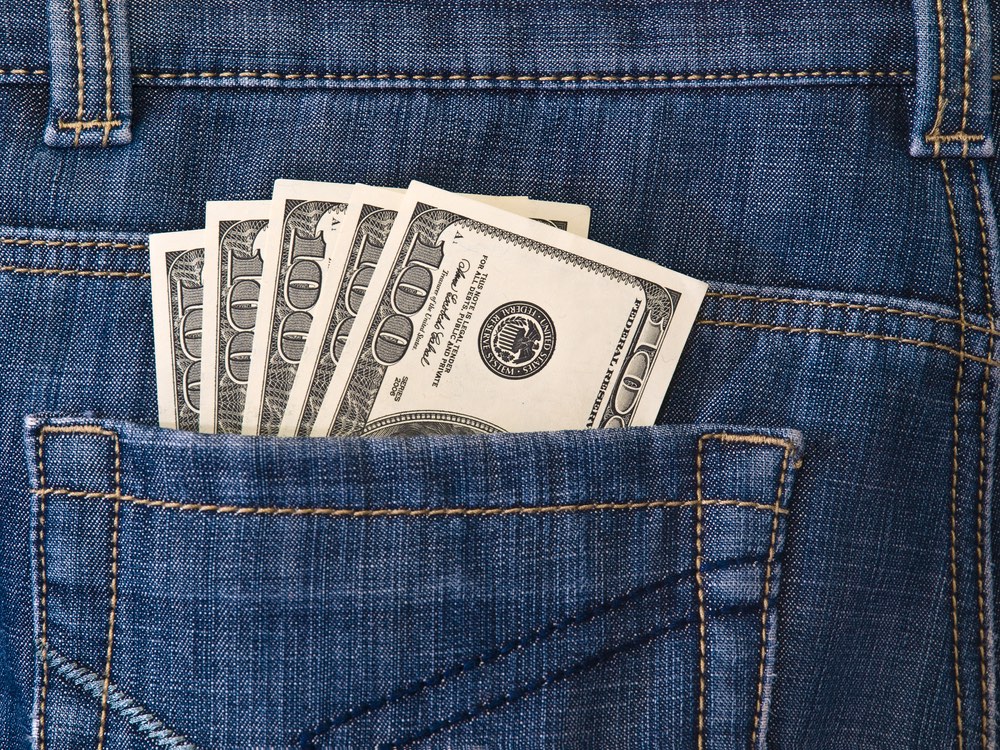 Cash in pocket